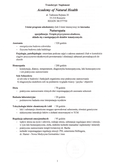 certyfikat neuropata